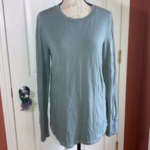 Thread & Supply Stacy Modal Sage Green Longline Sweatshirt Loungewear Top Large